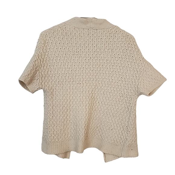 Coldwater Creek Ivory Short Sleeve Cardigan, Medium - Picture 6 of 6